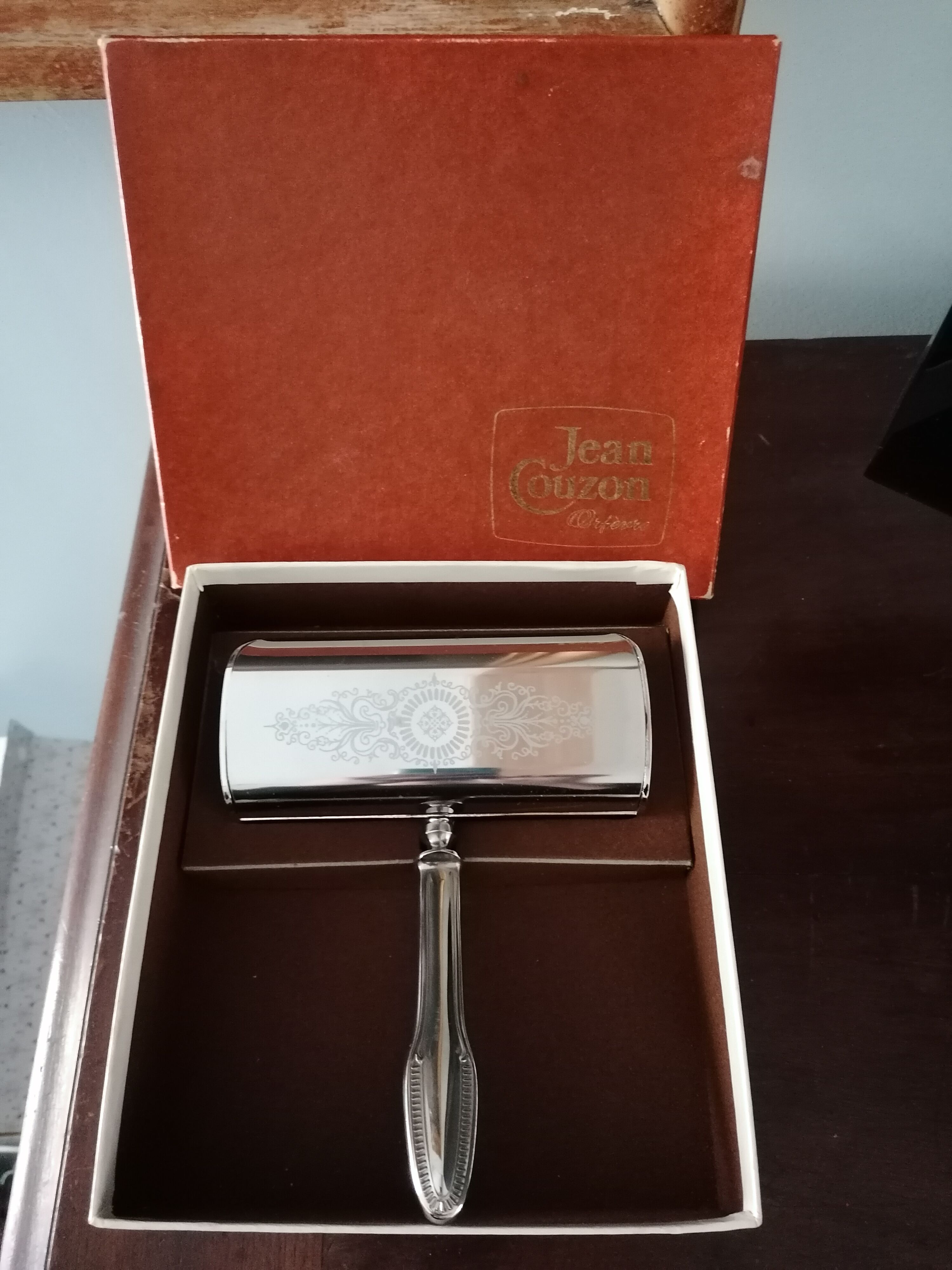 Jean Couzon crumb collector in silvery metal