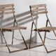 Antique folding garden chairs (c.1920). Set of 2 pieces.