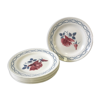Plates old vintage Sarreguemines