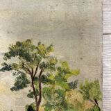 Oil on vintage panel