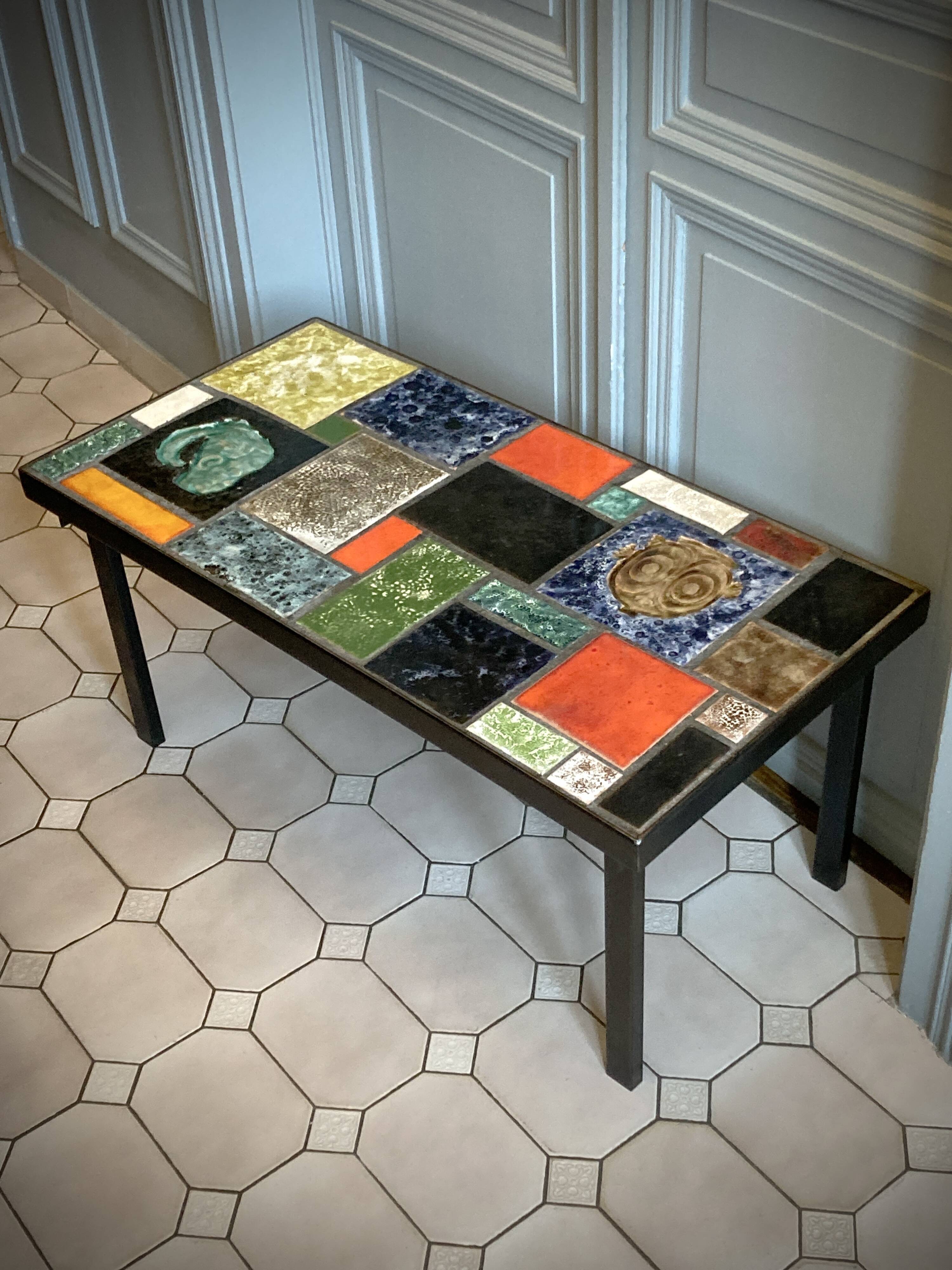 1970s ceramic coffee table