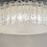 Glass Tubes Chandelier Flush mount from Doria Leuchten, 1960s