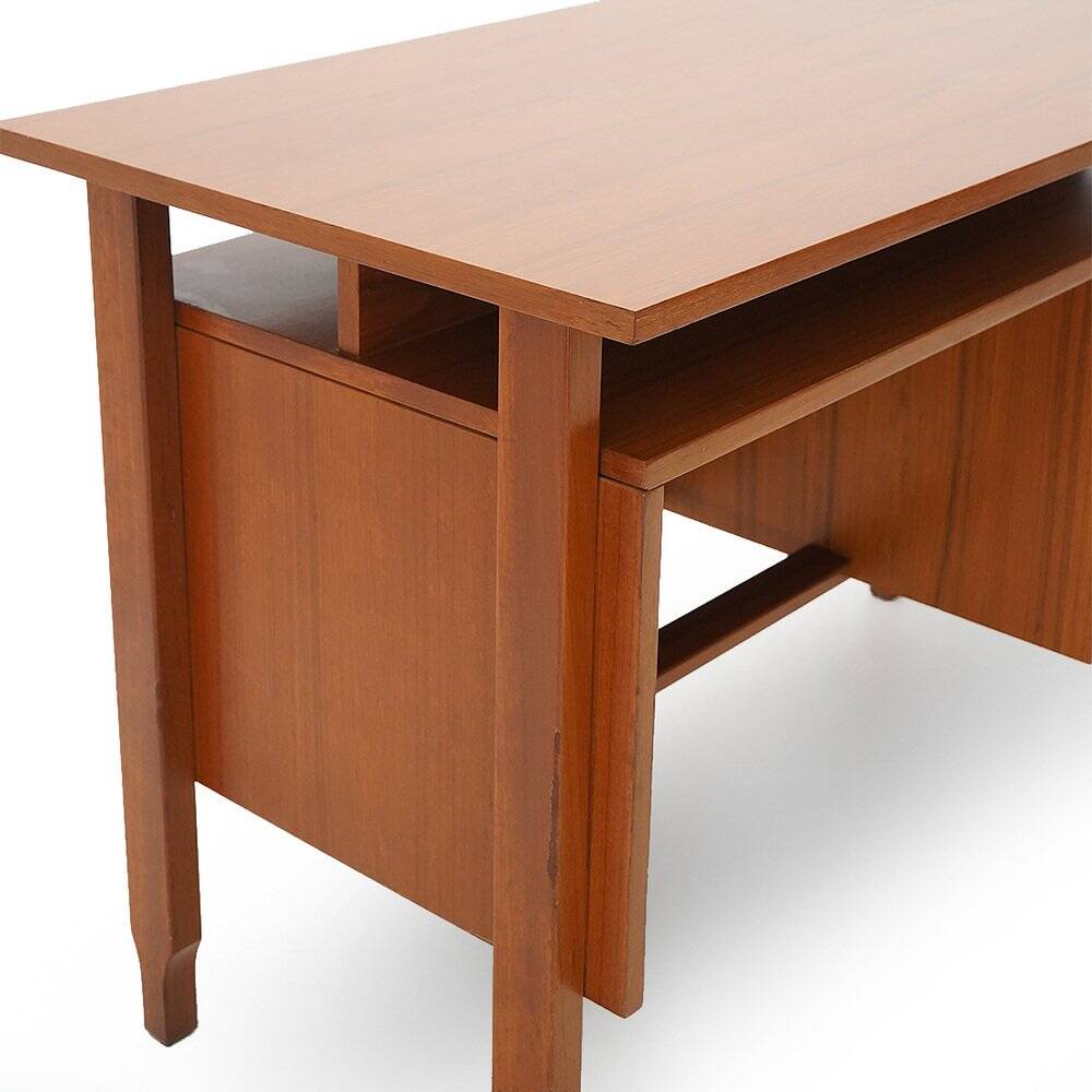 Teak desk with drawers, 1960s