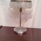 Aluminum table lamp and vintage mother-of-pearl tablets