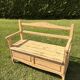 Banc coffre en bois ancien