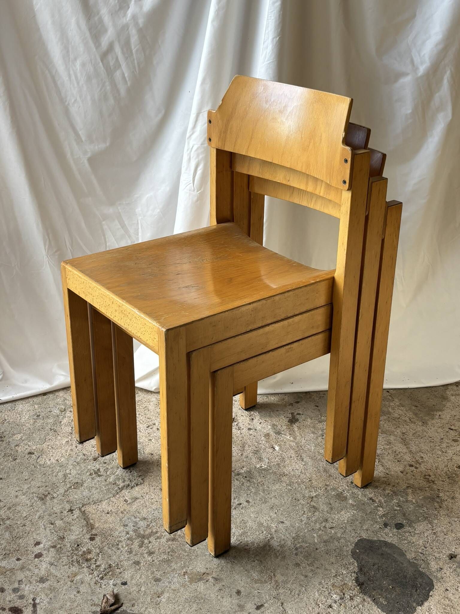 Set of 3 Rainer Schell chairs for Schlapp Möbel — 1970s