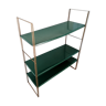 String green metal shelves, 1960