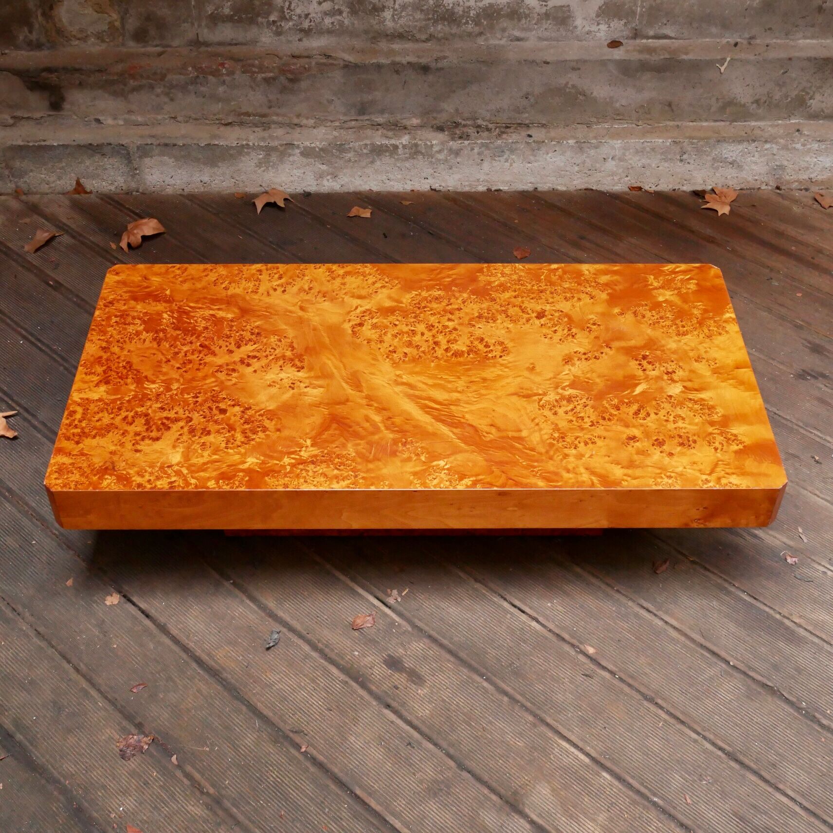 Coffee table in elm magnifying glass Roche Bobois