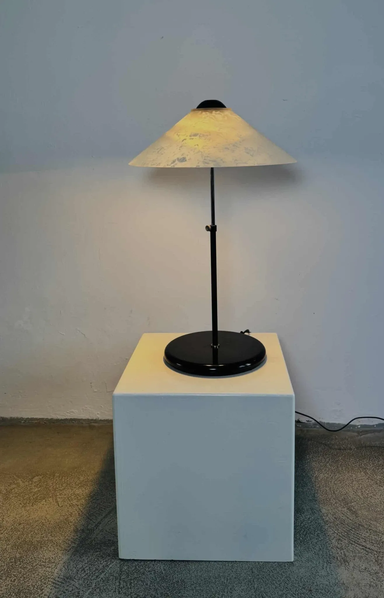Frosted Glass Table Lamp By Af Cinquanta, Italy, 1980S