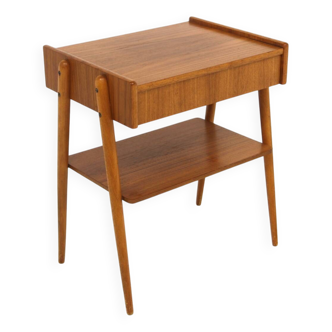 Table de chevet scandinave en teck, AB Carlströms, Suède, 1960