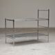 Chrome end table or console, Italy 1970
