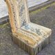 Chauffeuse vintage Napoléon velours beige