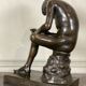 Le Spinario ou tireur d’épine, bronze d’après l’antique