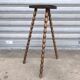 1950s Beaded Wooden Tripod Stool