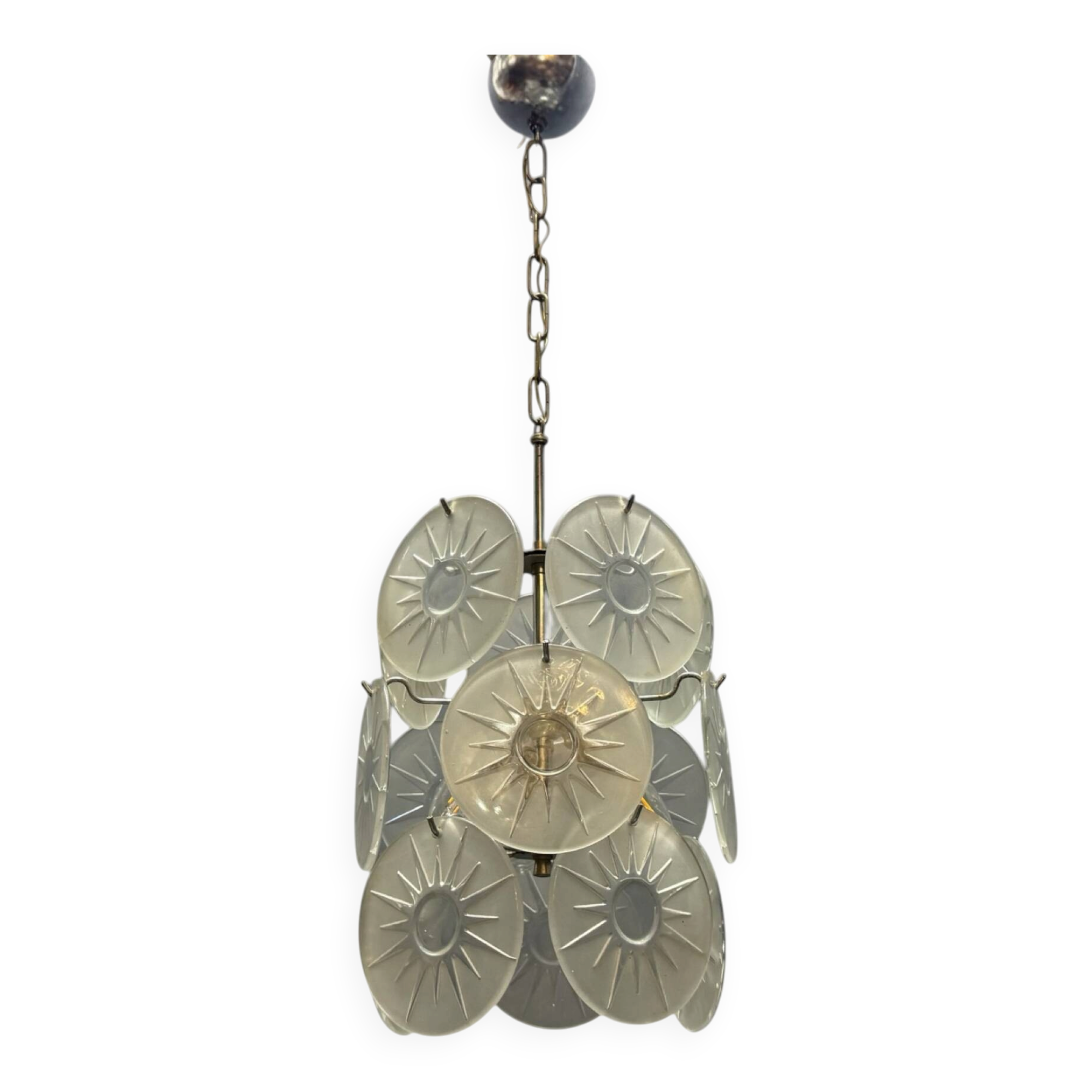 Chandelier en verre de Murano des années 1970