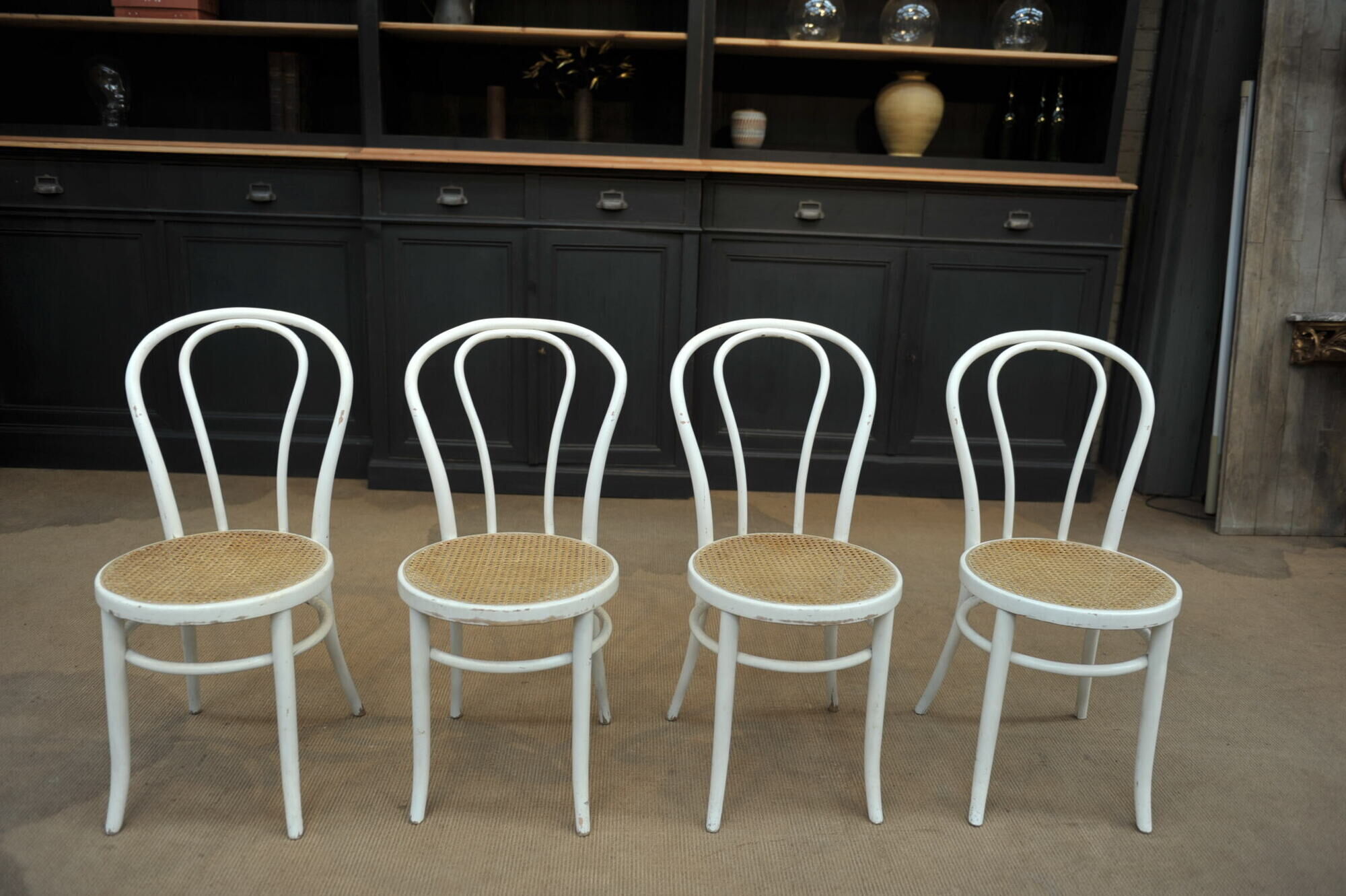 Set of 4 old cannes chairs, 1950s