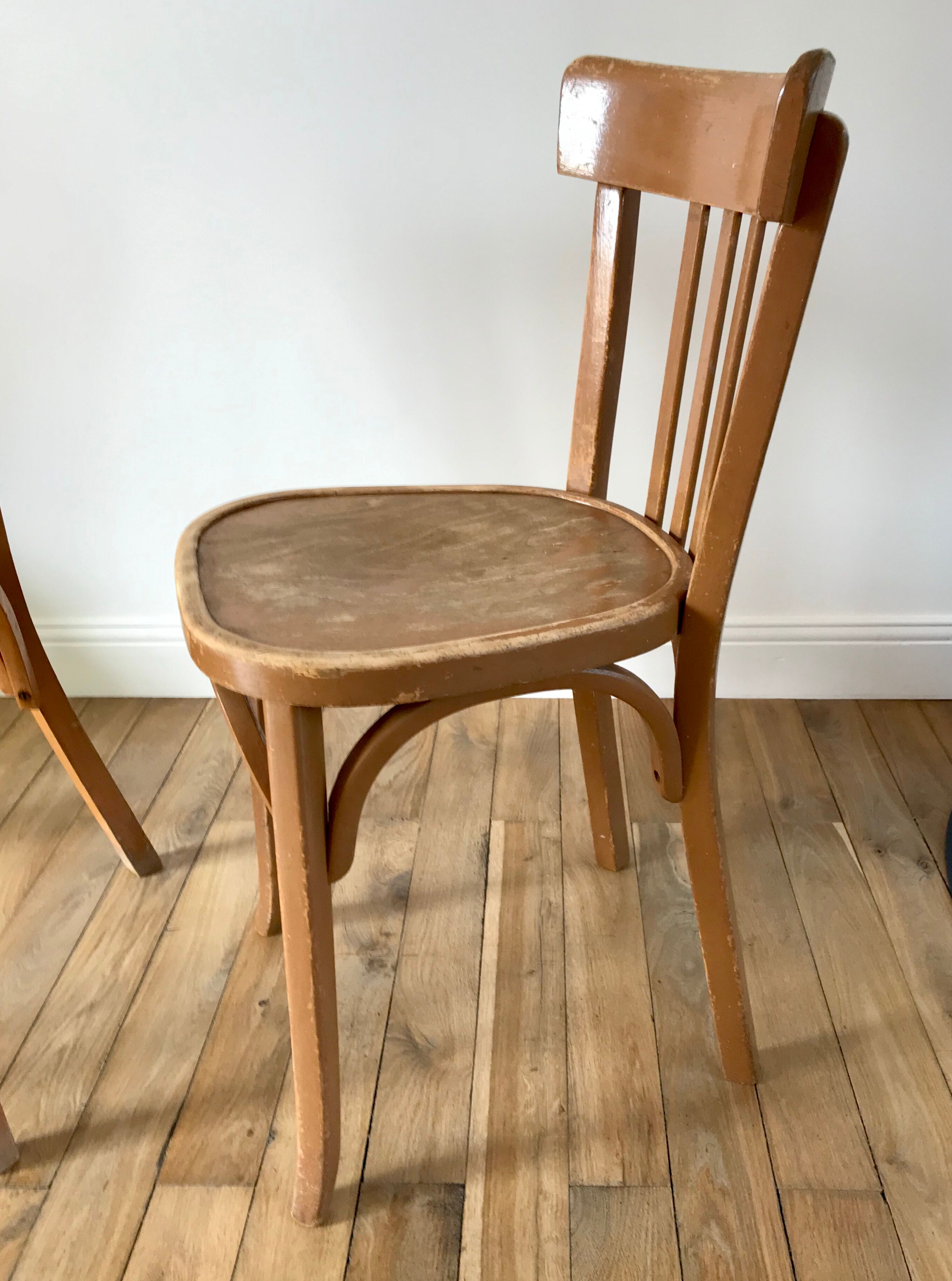 Duo of bistro chairs style Baumann vintage 40s-50s