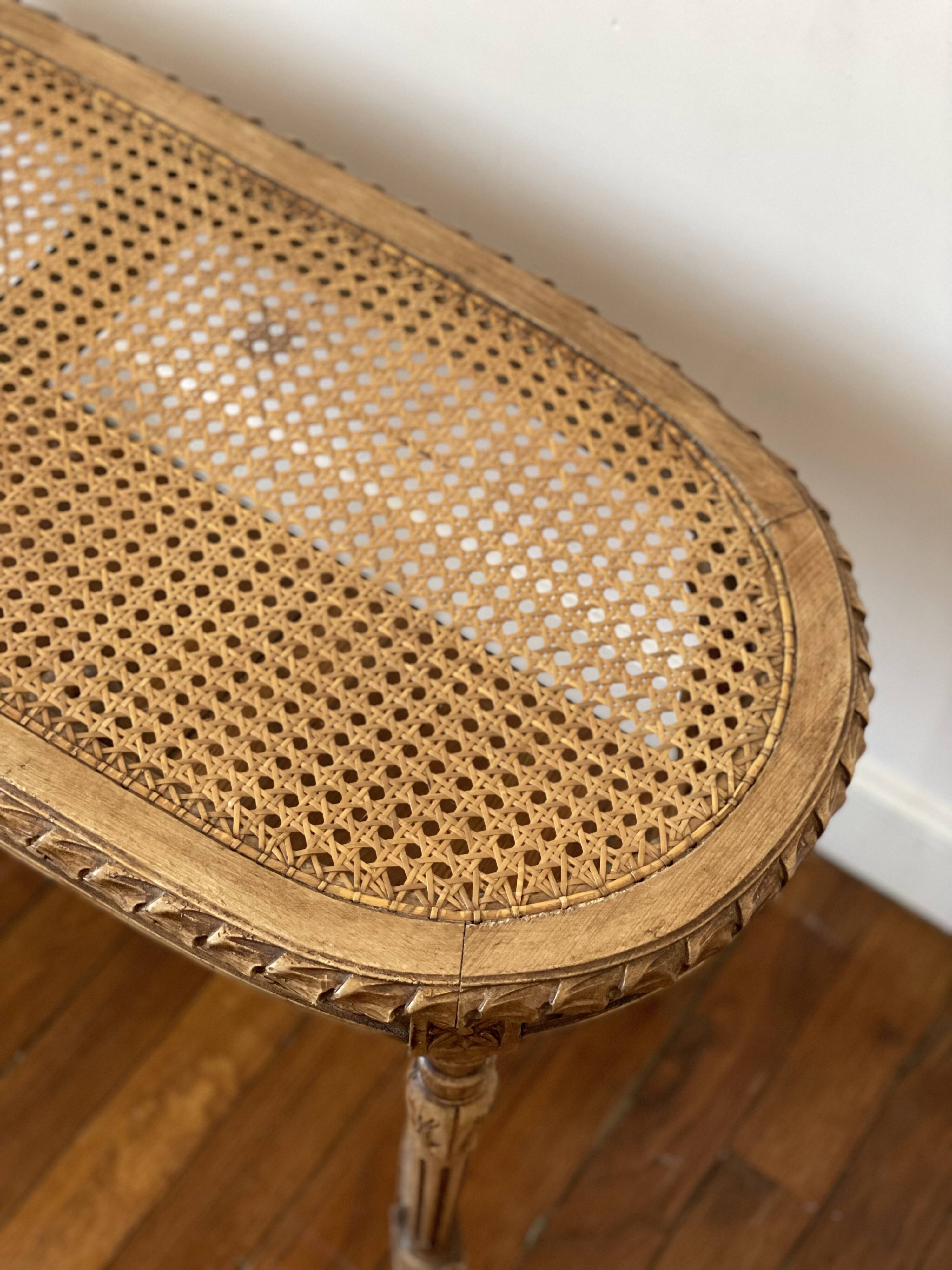 Wooden piano bench and cannage