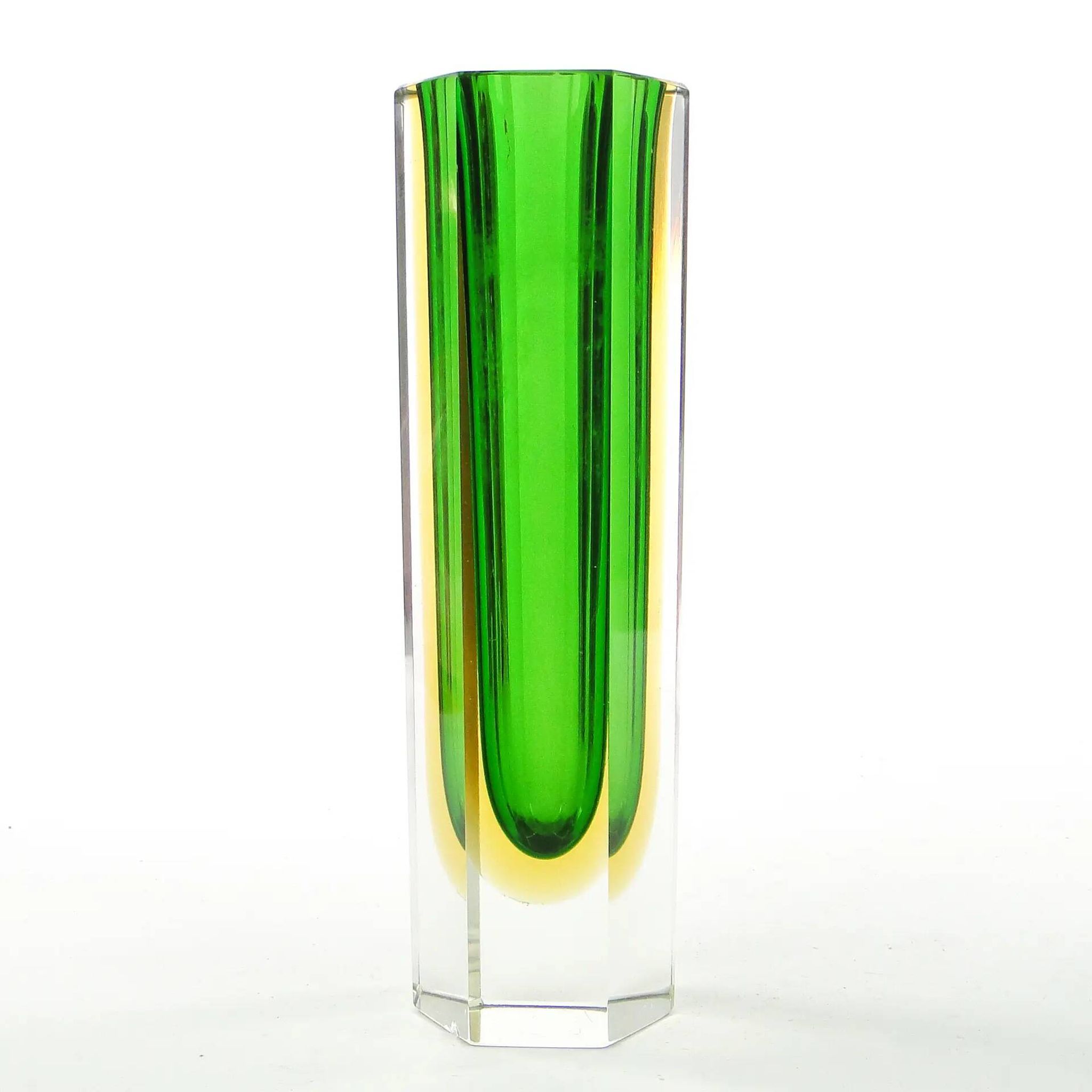 Murano Sommerso vase, mid-century modern, glass, designed by F. Poli, Italy, 1950s