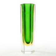 Murano Sommerso vase, mid-century modern, glass, designed by F. Poli, Italy, 1950s