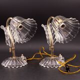 Set of 2 Art Decò Murano Glass Barovier e Toso style Table Lamp, 1940