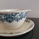 Longchamp earthenware gravy boat, Coquille decor