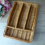 Wicker cutlery pickup, cutlery storage
