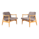 Mid-Century Polish Lounge Chairs by J. Kędziorek, 1960s. Set of 2.