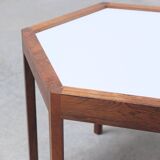 Rosewood 'Hexagon' side table by Hans Christian Andersen, 1960s