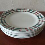 Set of 6 dessert Earth iron plates