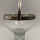 Ice bucket silver metal crystal block 1970