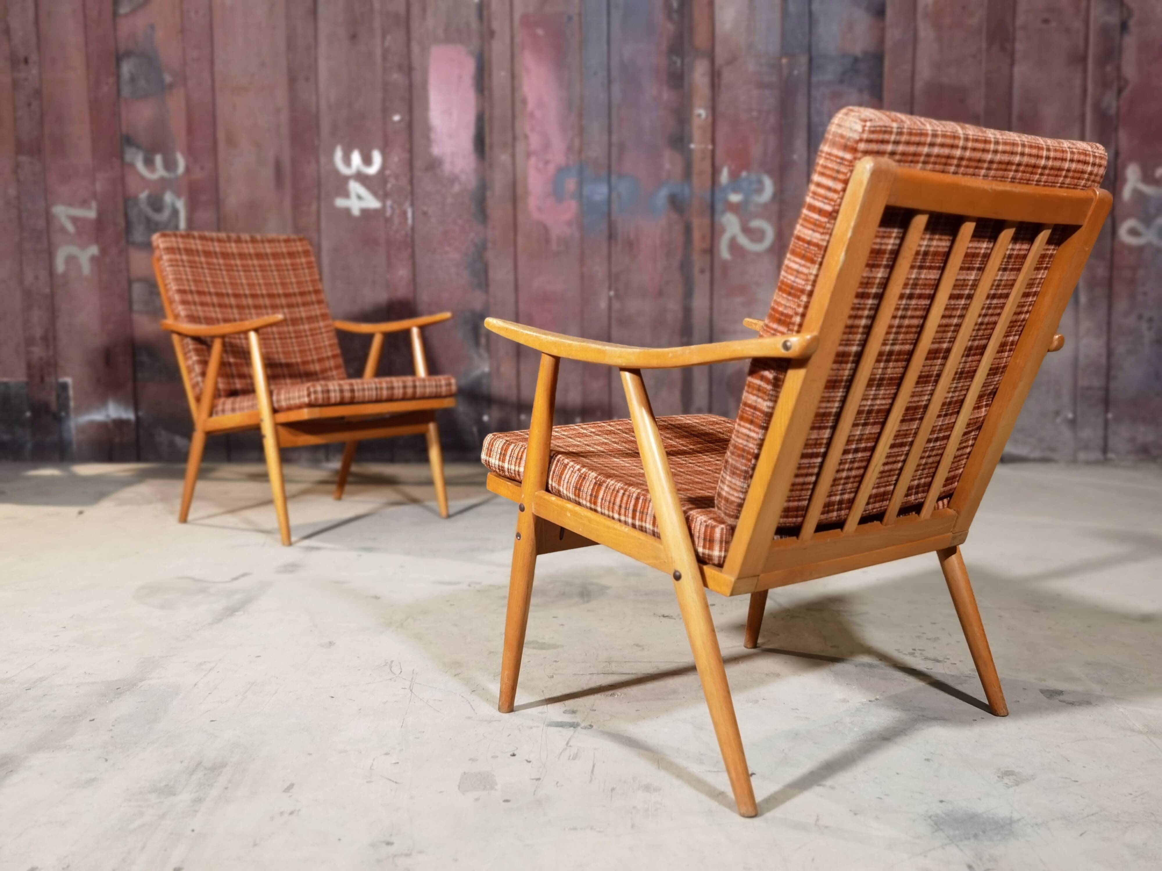 Paire de fauteuils Thonet modèle Boomerang