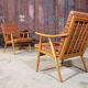 Paire de fauteuils Thonet modèle Boomerang