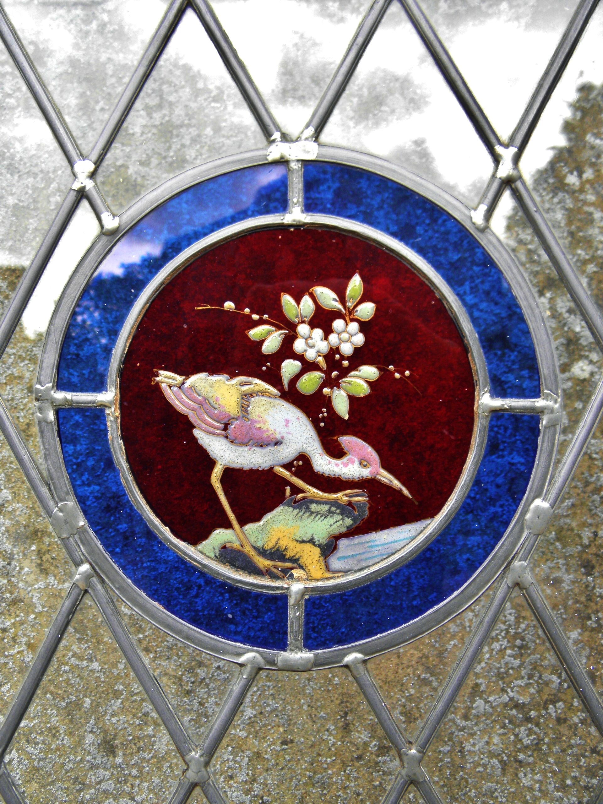 Ensemble de portes et fenêtres à vitraux