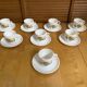 Series 8 cups & saucers sovirel white ceramic flower power fr