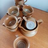 Coffee cups and milk pot Grès de l'Arnon