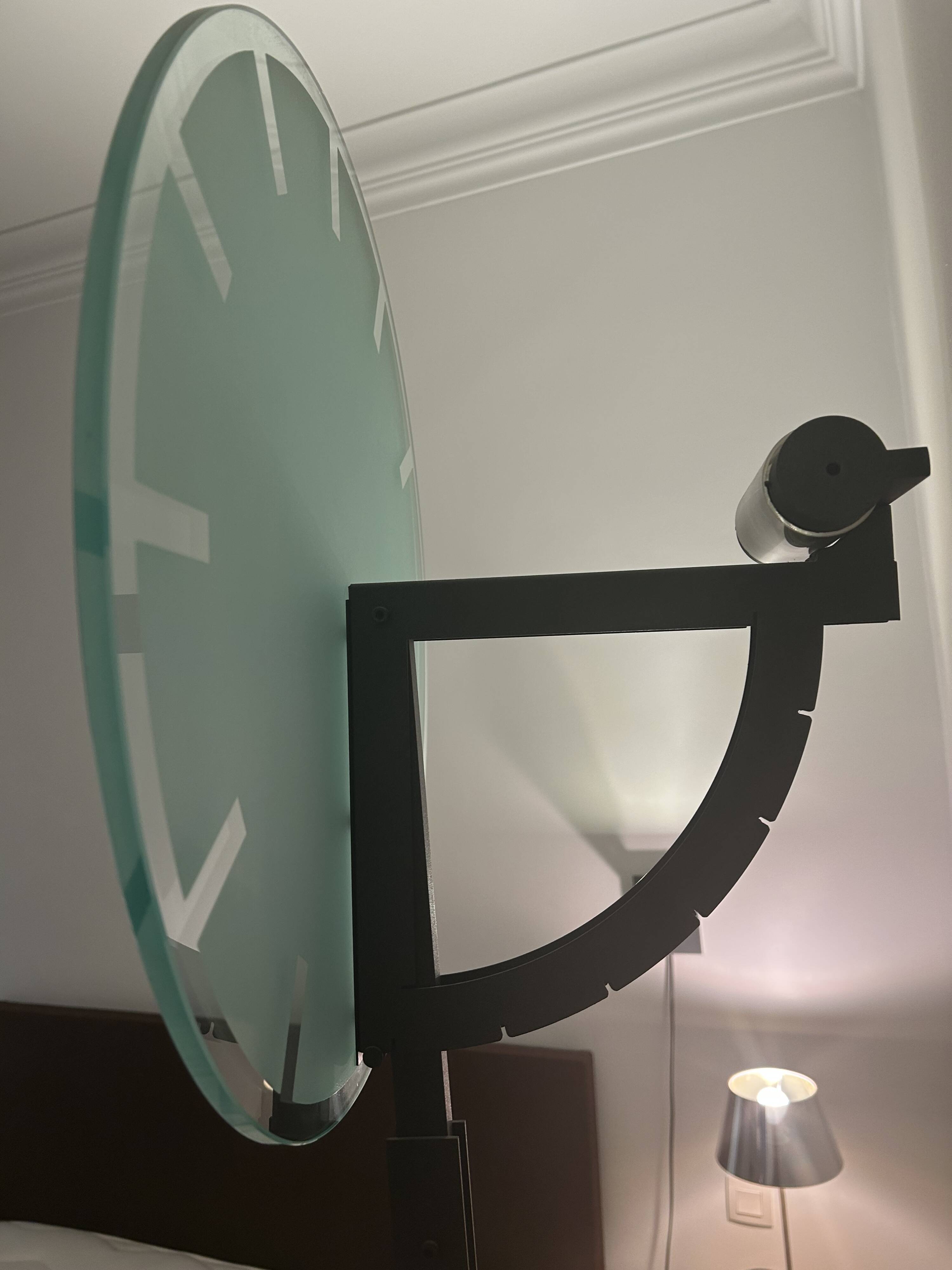 Rare designer dial lamp in cast steel