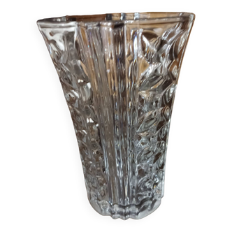 Large vintage glass vase 26cm