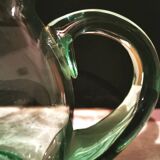 Handcrafted vintage glass pitcher