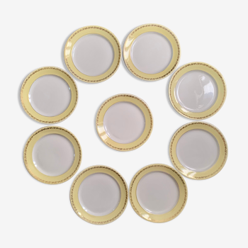 9 assiettes plates K&G Lunéville