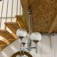 4-light chandelier by Sciolari from the 70s