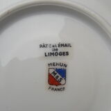 2 cups with pastry saucers and enamel from Limoges Mehun M and S
