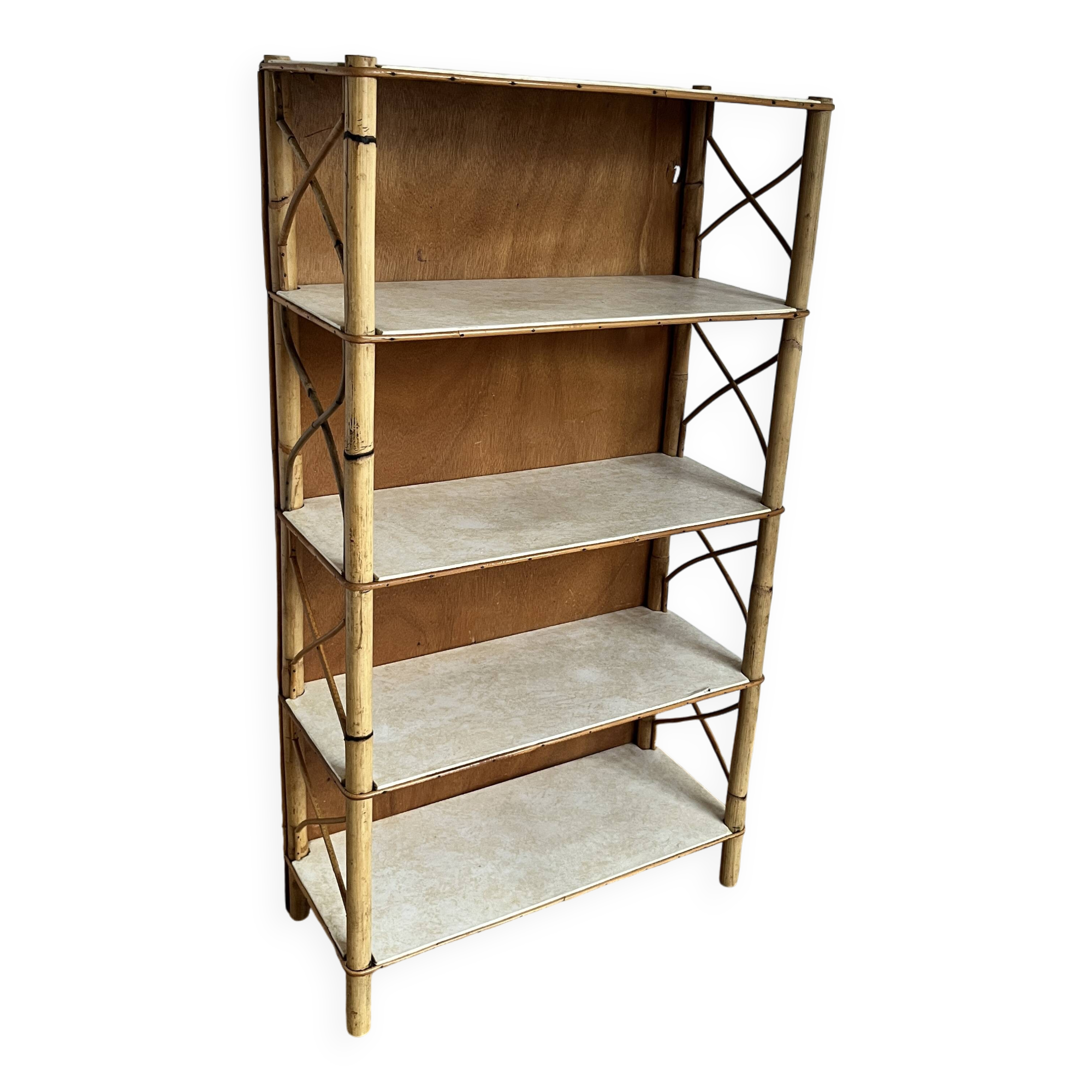 Rattan bookcase shelf