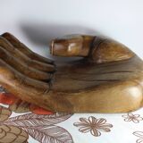 XXL wooden hand tray Vintage 1960 Italy