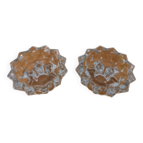 2 vintage crystal candle holders from Reims, France