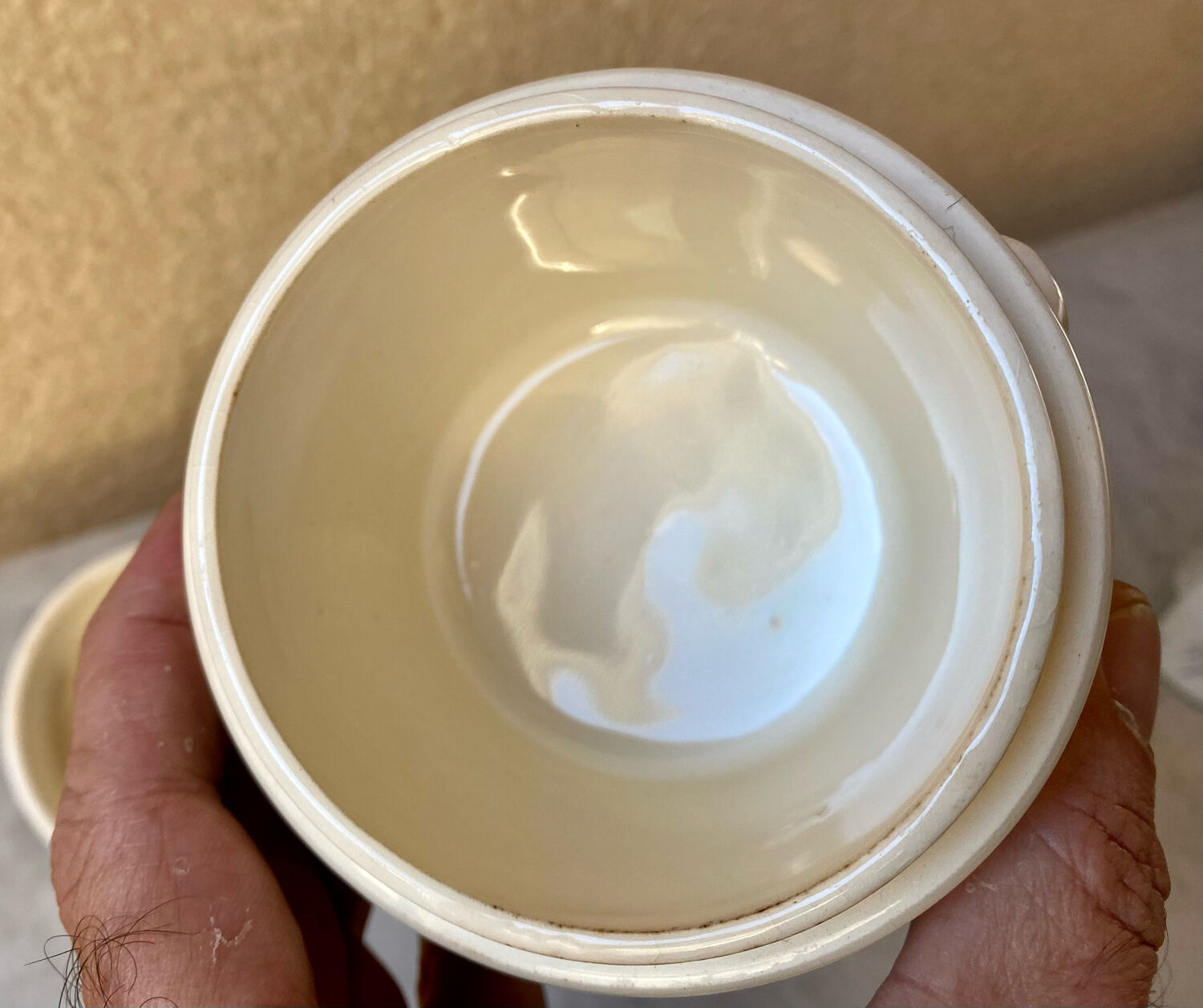 Pot ceramic bomb box Sarreguemines model Ribeauville vintage 60/70s