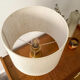 Lampe grès et toile de jute