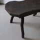 Wabi-sabi rustic dark wood side table | Belgium | Vintage