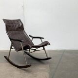 Mid-century Japanese space age folding rocking chair by Takeshi Nii, 1960s