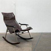 Mid-century Japanese space age folding rocking chair by Takeshi Nii, 1960s